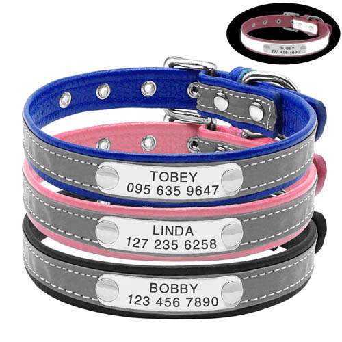 Personalized Leather Cat Collar-H99